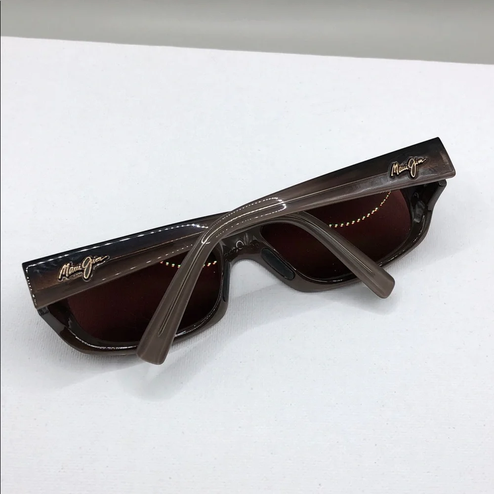 Maui Jim Punchbowl MJ219-01 Sunglasses Brown GOOD Condition UNISEX Choco Fade
